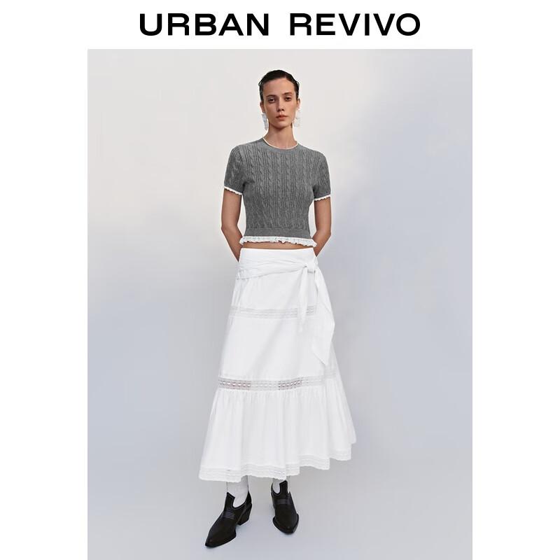 

Женский трикотажный топ с коротким рукавом, пэчворк, имитация двойки S