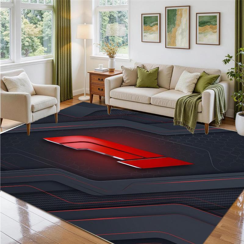 F1 Design Crystal Velvet Rug Soft Decorative Mat for Bedroom Entrance