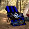 1pc Personalized Name Internazionale Milano Theme Blanket - Digital Print, Polyester, Cozy for All Seasons, Perfect for Outdoor, and Travel