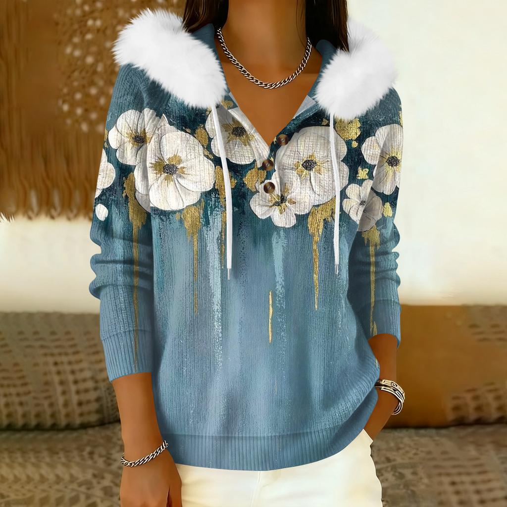 Damkappa Långärmad Med huva Varm vinterkappa Jacka