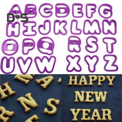 Reusable 26Pcs Cookie Cutter Easy To Clean Flexible Durable Eco Friendly Anti Deform Baking Accessories Alphabet Cake Molds Cookie Cutter for Bakery