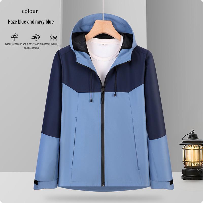 Men s Lightweight Windproof Waterproof Hooded Jacket - Customizable Logo, Casual Spring/Autumn Trend. 2XL