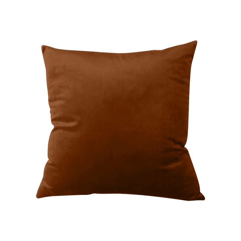 Solid Color European Style Pillow Case Office Velvet Pillow Home Waist Pillow Cushion