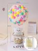 DIY Pompon Hot Air Balloon Night Light Craft Kit - Parent-Child Activity with Colorful Plush Balls