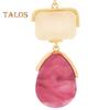 1 Pair Women Hanging Earrings Exaggerated Geometric Color Matching Smooth Bohemian Style Club Party Dangle Earrings Ear Jewelry