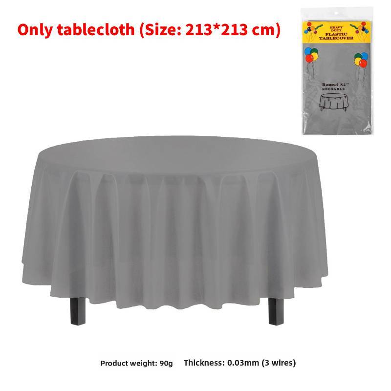 Classic Disposable Round Plastic Disposable Tablecloth With Waterproof Finish For Party Events And Hotel Use