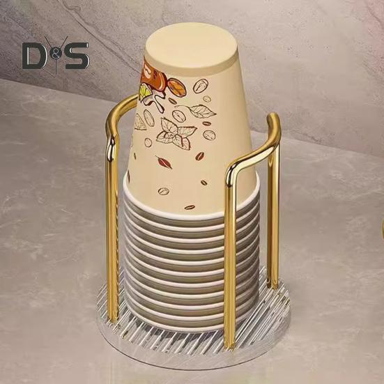 Wohnzimmer Einwegbecherspender Lagerregal Getränkehalter Arbeitsplatten-Organizer für Home Office Cafe