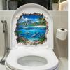 Broken Wall Underwater World Dolphin Living Room Bathroom Toilet Wall Decoration Wall Sticker