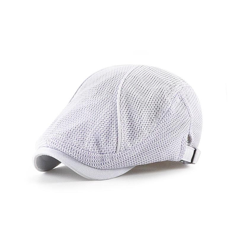 

Summer Newsboy Cap Beret Style Lightweight Cotton Breathable Sun Hat for Men Women UV Protection Solid Color 56-60 cm