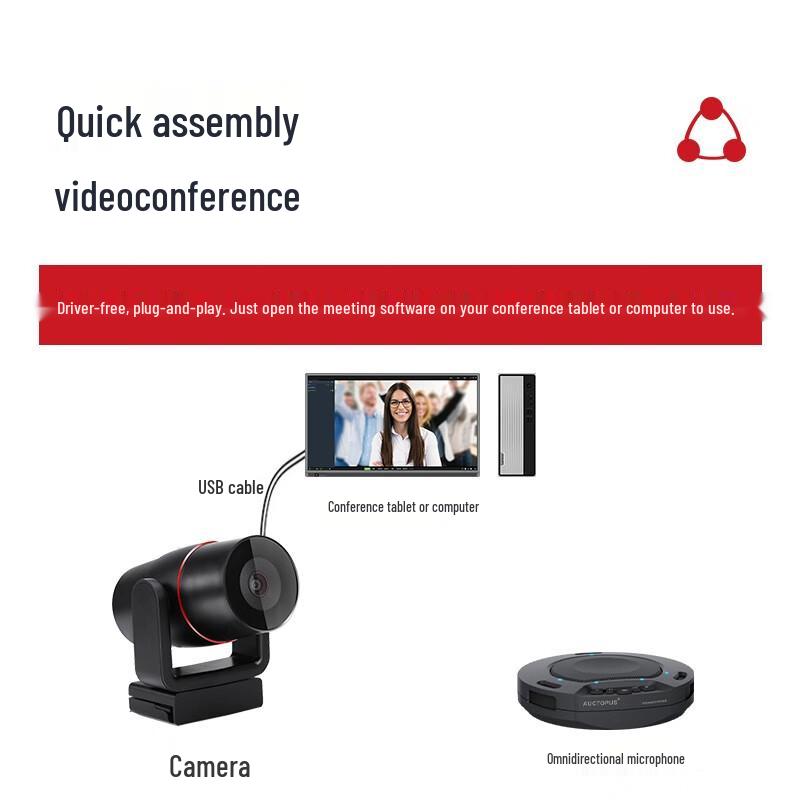 INNOTRIK I-1208 USB Video Conference Camera & Wireless Microphone Set (CN Version)