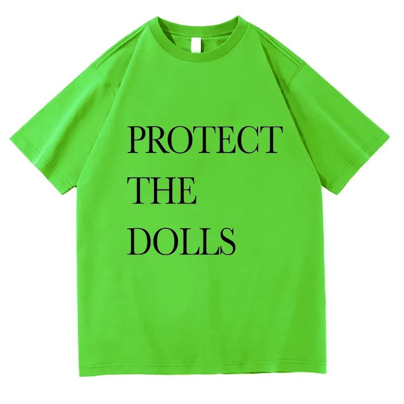 ZheXiong TEE Bescherm De Poppen Lette T-shirt 2025 Mannen/vrouwen Harajuku Vintage Grafisch T-shirt Klassiek Unisex Hoge Kwaliteit Katoen T-shirts M