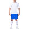 Li Ning Logo Print Round Neck Short Sleeve Straight Leg Shorts Football Suit Set Men Suit Standard-White Sky-Blue AATS037-1