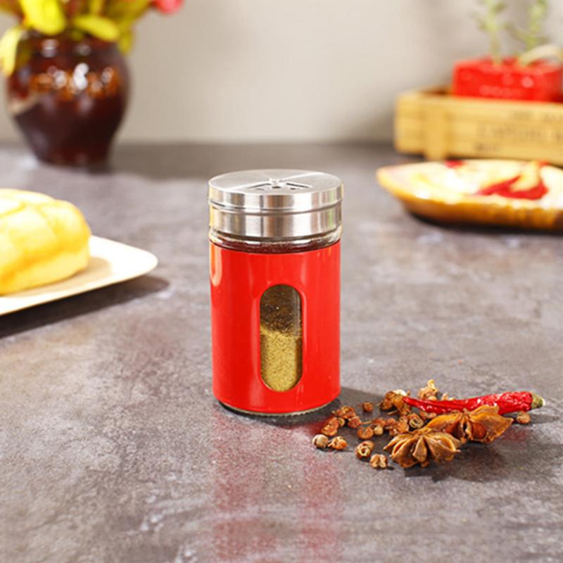 Pojemniki na przyprawy ze stali nierdzewnej Szklana butelka do smarowania Garnek do grilla Pieprz Uchwyt na wykałaczki Solniczka Obrotowy