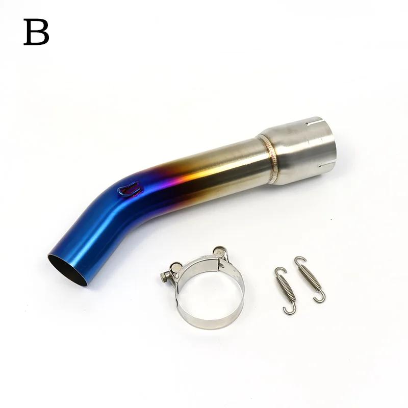 Exhaust Muffler Motorcycle Racing Exhaust Modified Middle Link Pipe For YAMAHA YZF FZ1 FZ1N FZ1000 2006-2015 Moto Exhaust Pipe синий