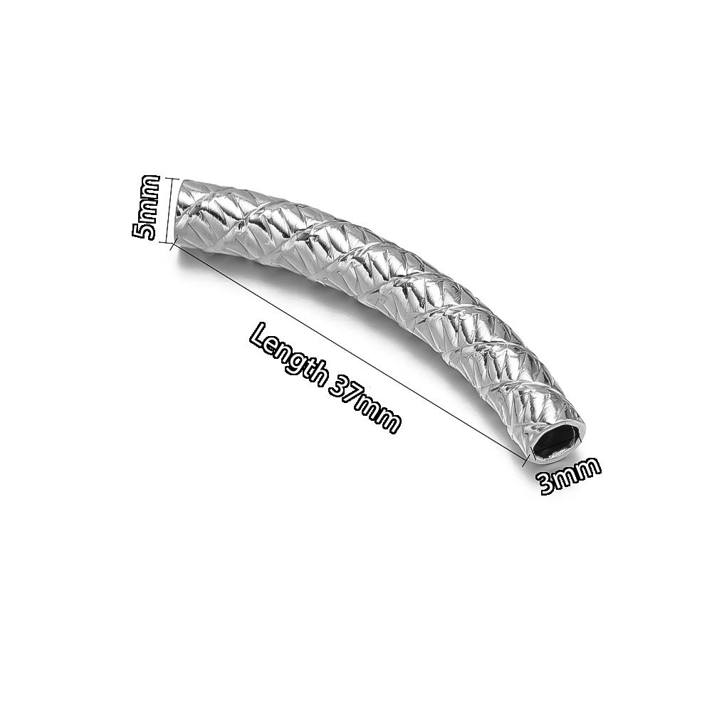 10pcs Stainless Steel Connectors Curved Tube for Jewelry Making Gold Color Straight Beads Bracelet Necklace DIY Jewelry Finding