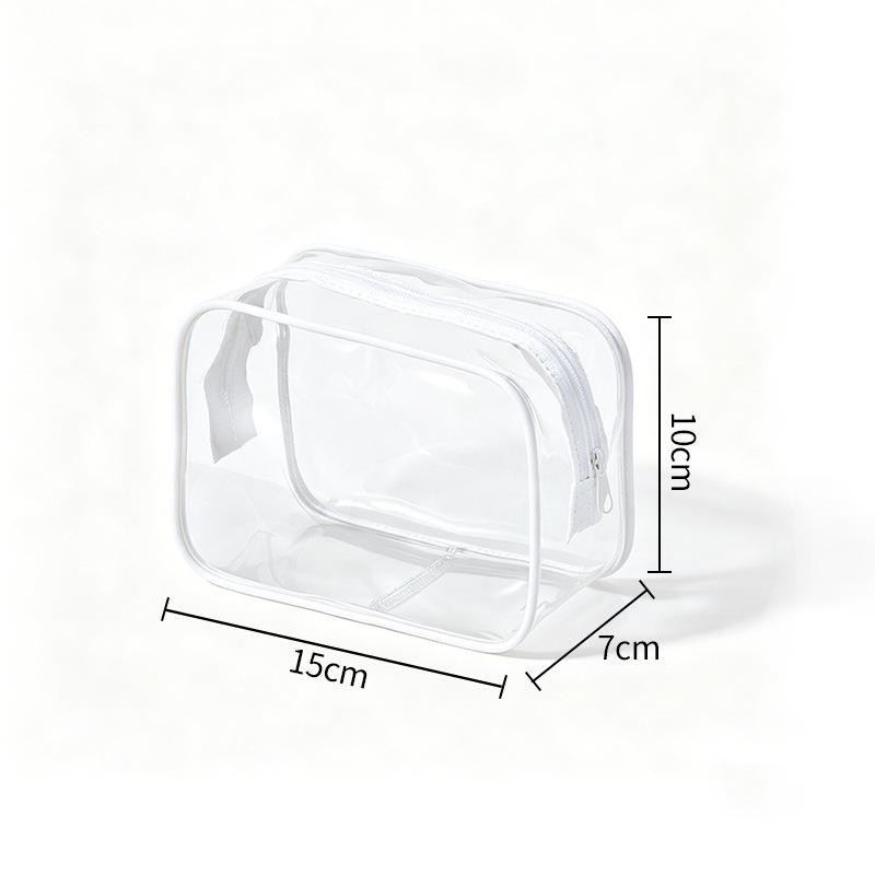 PVC Large-Capacity Waterproof Transparent Toiletry Bag Set with Custom Logo