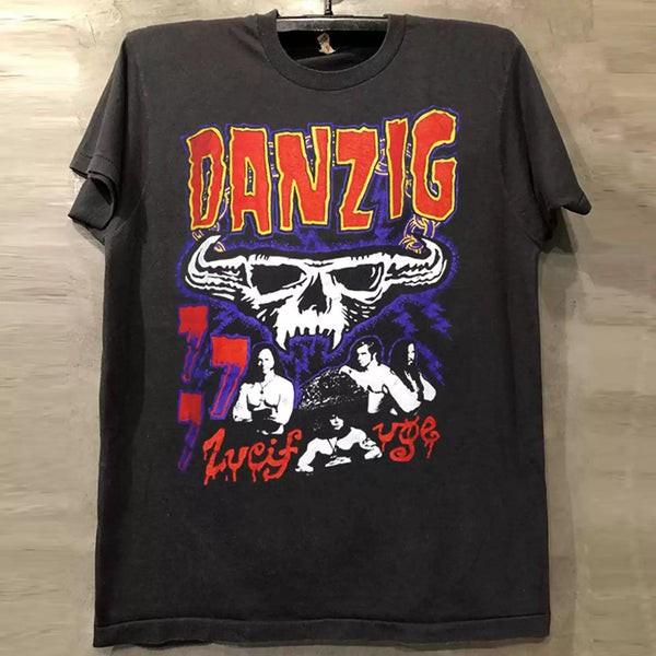 Vintage Danzig Lucifuge Band Basic Black Unisex T shirt Reprint WA4472 XXXXL