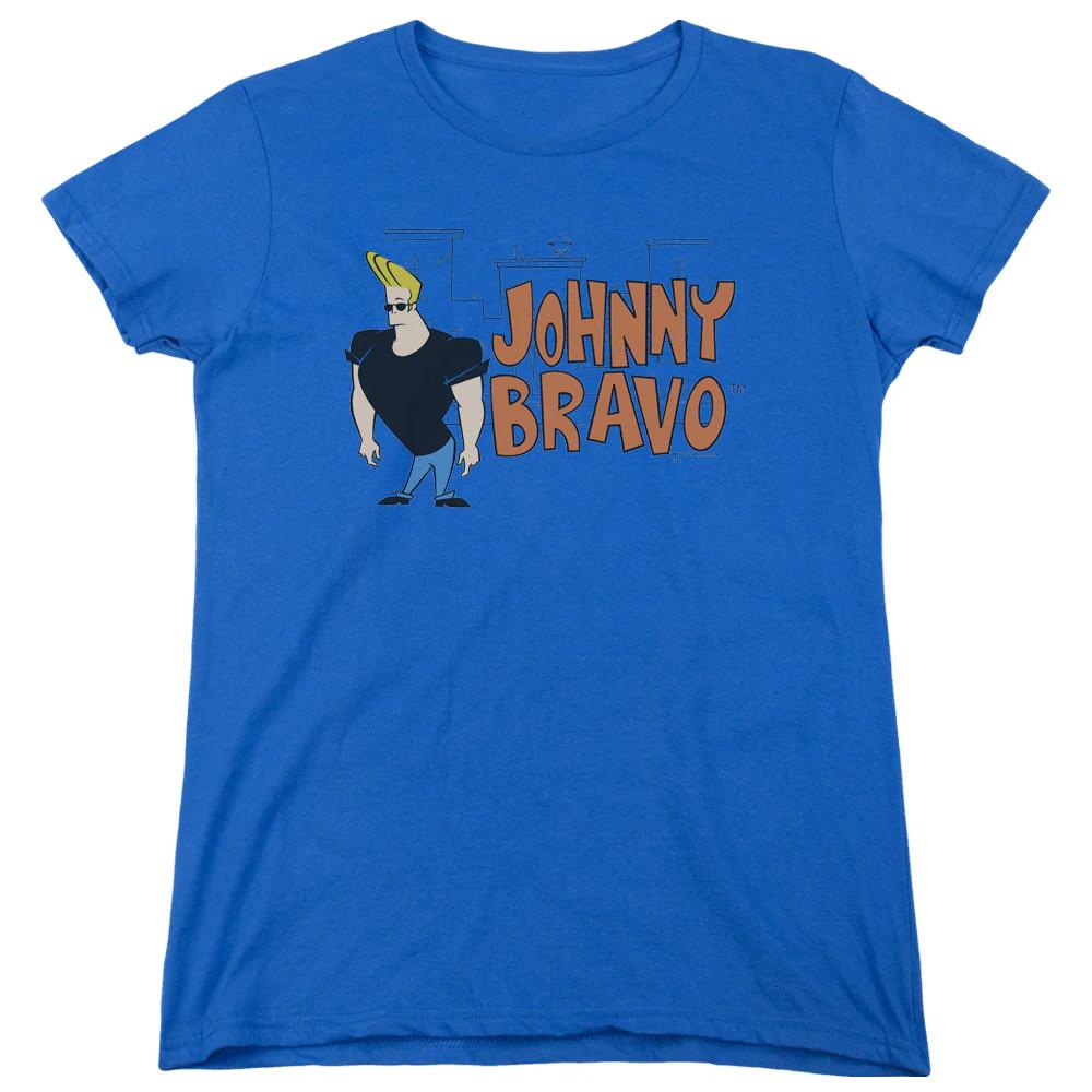 

Johnny Bravo Johnny Logo Womens T Shirt Royal Blue 2XL