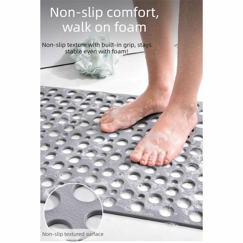Quick Drain Suction Cup Bath Mat Eco Friendly Round Hole Bath Mat Foot Mat Bath Rug Hotel Bathroom