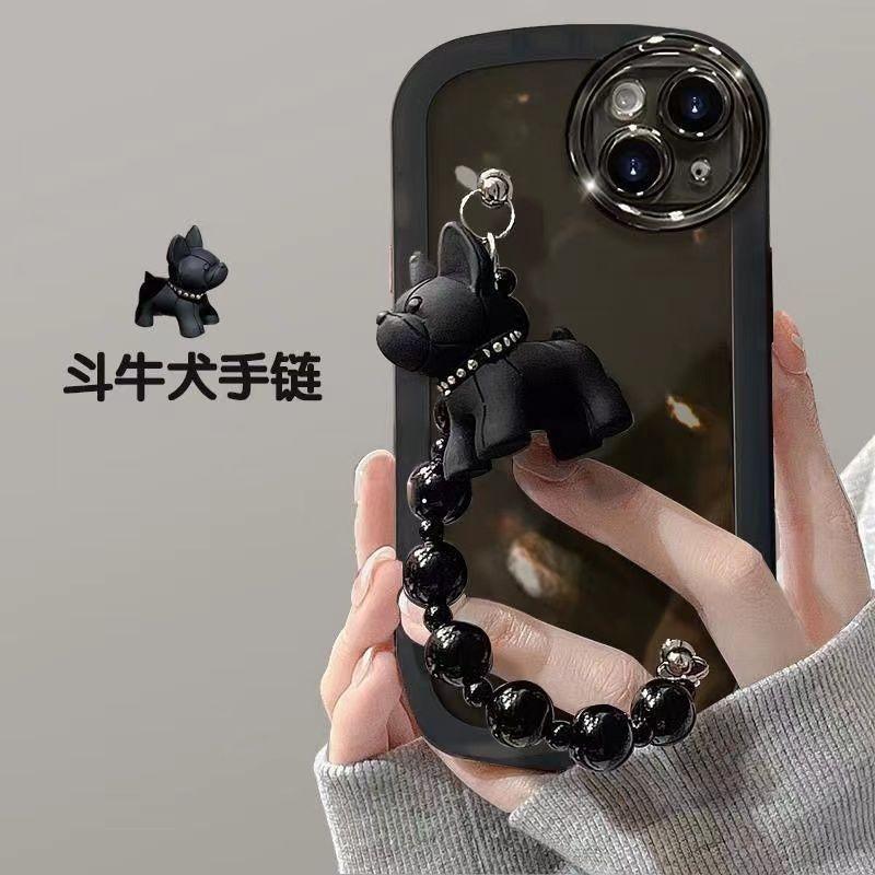 Transparent Silicone Phone Case Cartoon Bear With Chain For Iphone Models