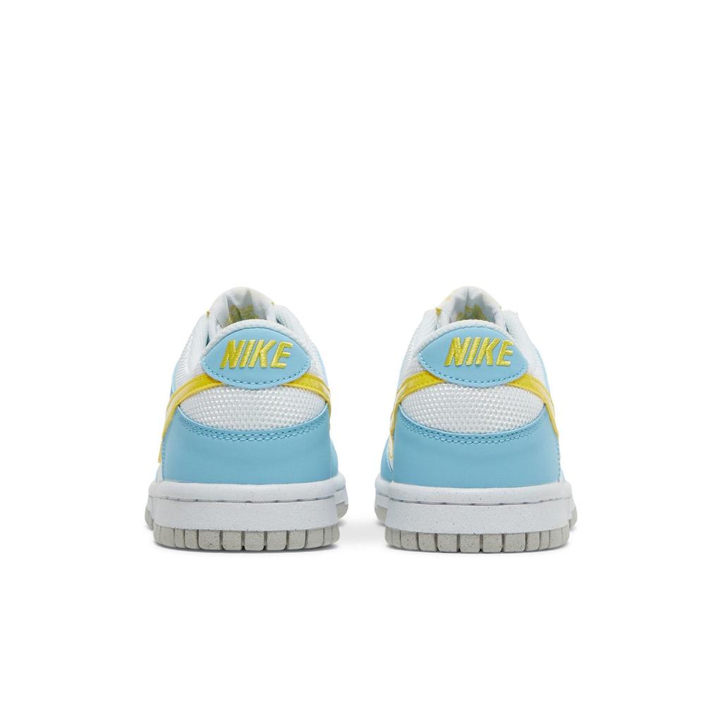 Nike Dunk Low Next Nature Grade School 'Homer' (Unisex) Blue Chill / White / Grey / Yellow Strike Kids' Skateboarding Shoes DX3382 400