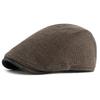 Autumn Winter Velvet Thick Warm Cap Men's Corduroy Beret British Retro Forward Cap Painter Cap
