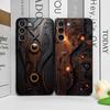 Künstlerische Mechanische Holztextur Muster Handyhülle für Samsung Galaxy S25 S24 S23 Ultra S22 Plus S21 FE A55 5G Weiche Silikonhüllen