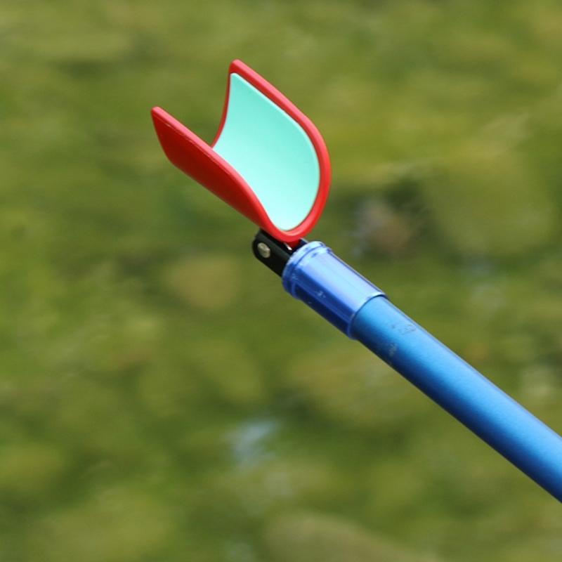 Aluminum Poles Holder Fishing Rod Rest Head Auto Rebounding Portable Rest Holder 8mm Thread Bracket Head Fishing Equipment