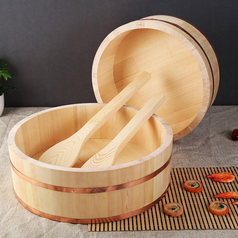 Japanese Style Wooden Sushi Rice Mixing Bowl
