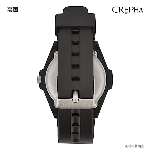 CREPHA Men's Exam-Ready Analog Watch with Quiet Second Hand, Japanese-Made Quartz Movement, Luminous Display, Rotating Bezel, Unidirectional Rotation,