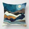 Nordic Mountains Sunrise Whale Metal Painting Pillowcase Sofa Decoration Cushion Cover  Home Decoration Cushion Cover
