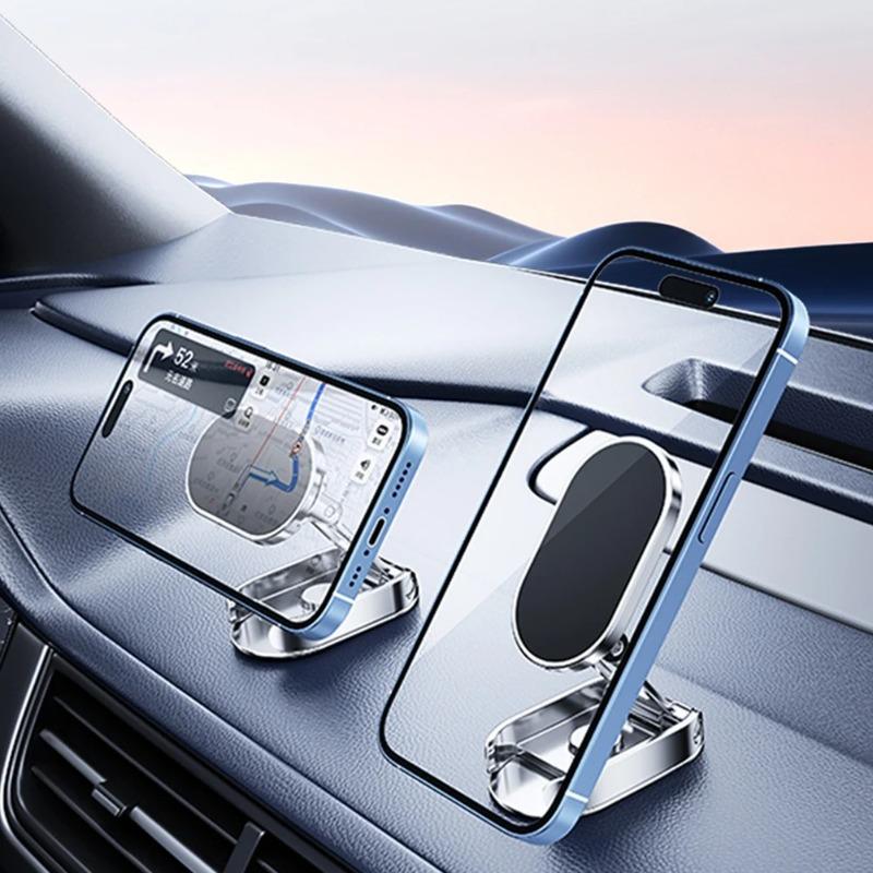 Magnetic Foldable Car Navigation Holder 720° Rotatable Car Phone Holder Smartphone Mobile Stand for Car Dashboard