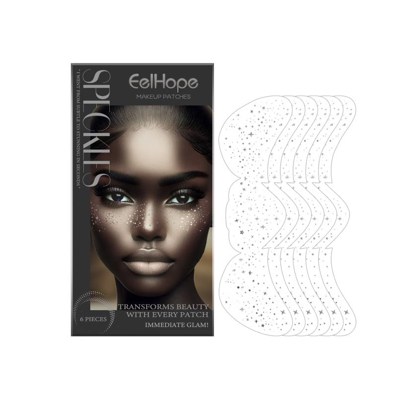Freckle Tattoo Water Transfer Sticker Shiny Face Patches Concealer Makeup Long Lasting Natural Spot Decal for Women Daily Use