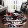 1pc Horror Icons Mashup Round Carpet, Made of Polyester,Perfect for Decorating Office Chairs, Living Rooms,fplt164