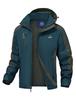 [Gopune] Men's Mountain Parka Outdoor Jacket, Windproof Water-Repellent Hiking Hooded Coat for Climbing Cycling Fishing, Spring Autumn Winter, Navy M