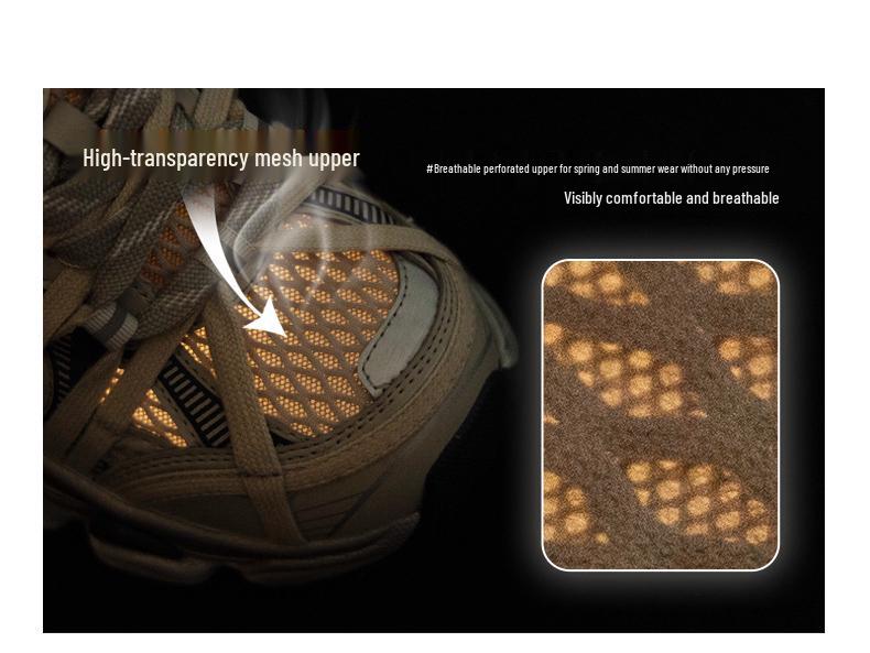 Women's Mesh Breathable 9cm Platform Dad Shoes - 2025 Korean Retro Light Luxury Style