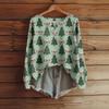 Women's Fashion Long Sleeve Christmas Snowflake Print Top Elegant Casual Top