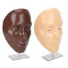 2 Set Makeup Practice Face 5D Silicone Full Face Makeup Mannequin Face with Stand for Emerging Makeup Artist