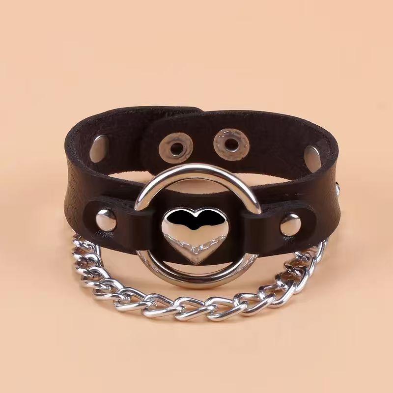 

Punk Fashion Trend Original Style Pu Leather Decoration Cute Creative Bracelet Valentine S Day Christmas Gift