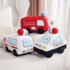 Voiture de Transport Réservoir Camion de Pompiers Peluches Douces Poupée en Peluche Remplie Faveurs Cadeaux pour Garçons Enfants Décoration Anniversaire Joyeux Enfants
