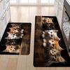 Realistic Cat Printed Long Carpet Cute Kitten Bar Counter Dining Table Side By Side Carpet Dining Room Living Room Entrance Rug