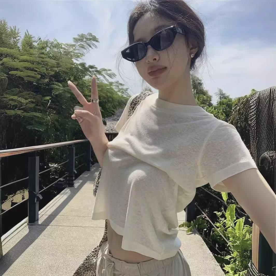 

Women s Bamboo Texture Slim Fit Short-Sleeve T-Shirt - Summer 2025 Edition XL зелений