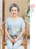 Plus Size Cotton Linen Two-Piece Set for Middle-Aged & Elderly Women: Short Sleeve, All-Cotton Silk Blend