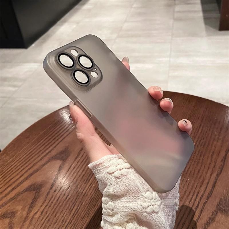 Applicable To IPhone 16 Matte Semi-transparent Mobile Phone Case Apple 15 ProMax Ultra-thin Soft Silicone Anti-fall 14 Protective Case