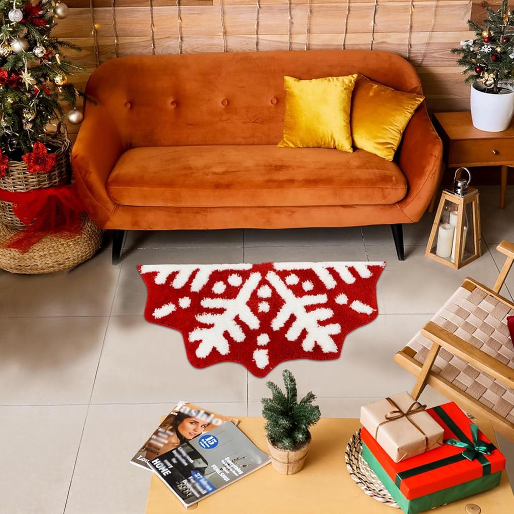 Special Christmas Imitation Cashmere Carpet Soft Non-Slip Winter Bedroom Bathroom Foot Mat Home Decor Welcome Door Mat