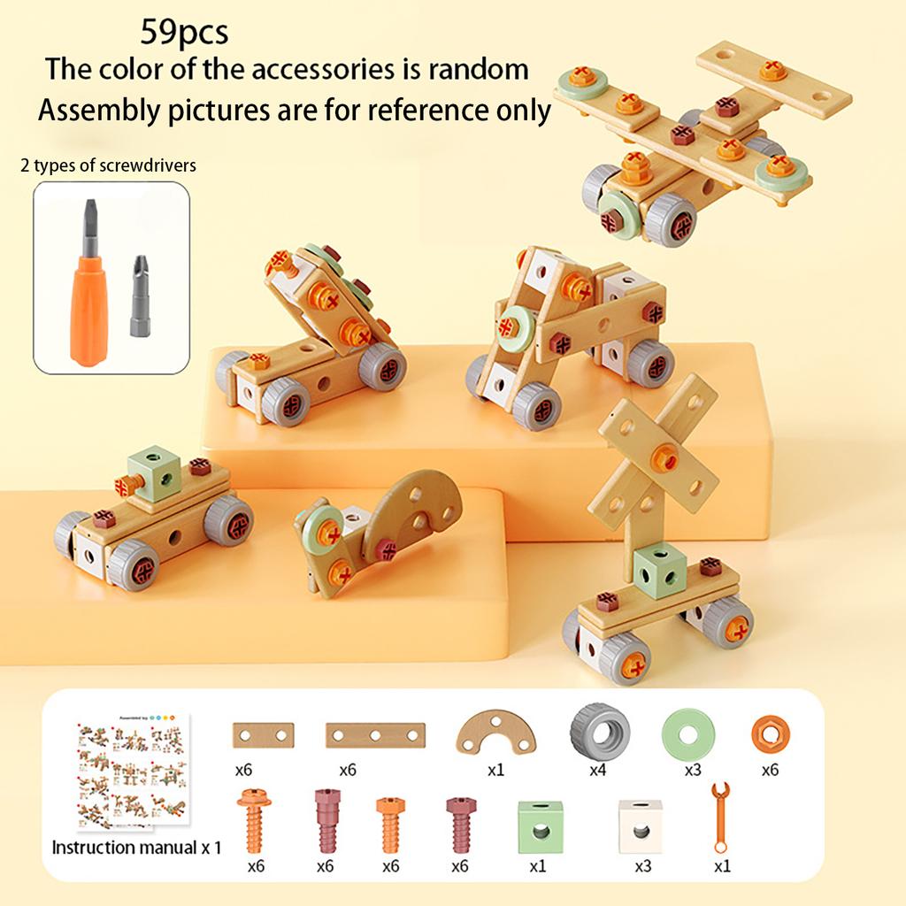 Children'S Puzzle Simulation Repair Toolbox, Home Assembly Toy, Screwdriver And Nut Set