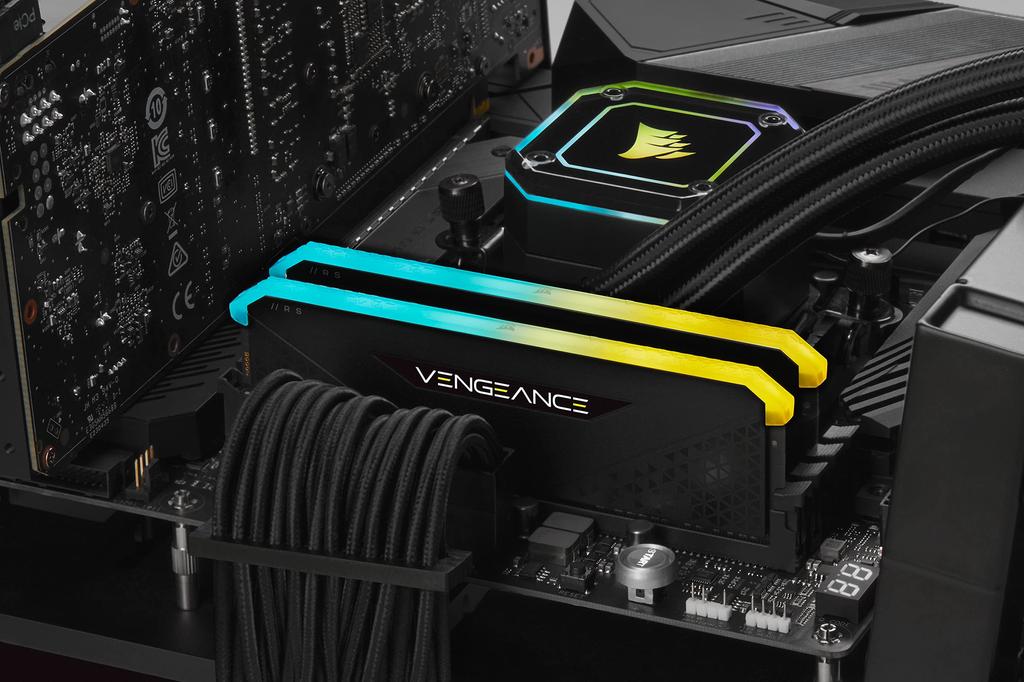 CORSAIR 3600MHz CL18 stasjonær PC-minne VENGEANCE RGB RS 64GB x CMG64GX4M2D3600C18 DDR4-64GB [32GB 2]