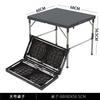 No Assembly Camping Table Lightweight Portable Foldable Outdoor Picnic Travel Desk for Hiking Market Stall