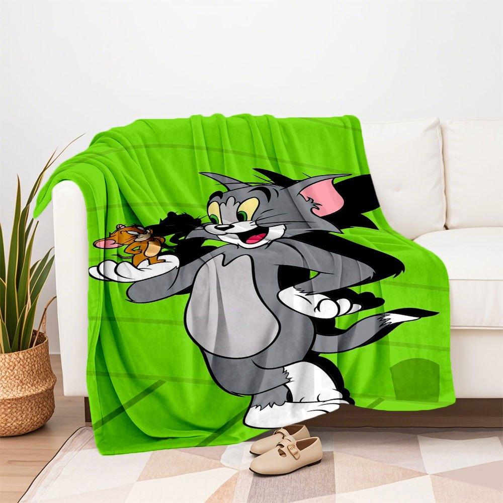 Tom Jerry Phone Wallpaper Cute Cartoon Wallpapers for KidsBlanket Flannel Throw Blanket for Sofa, Bed, Travel, Camping, Office