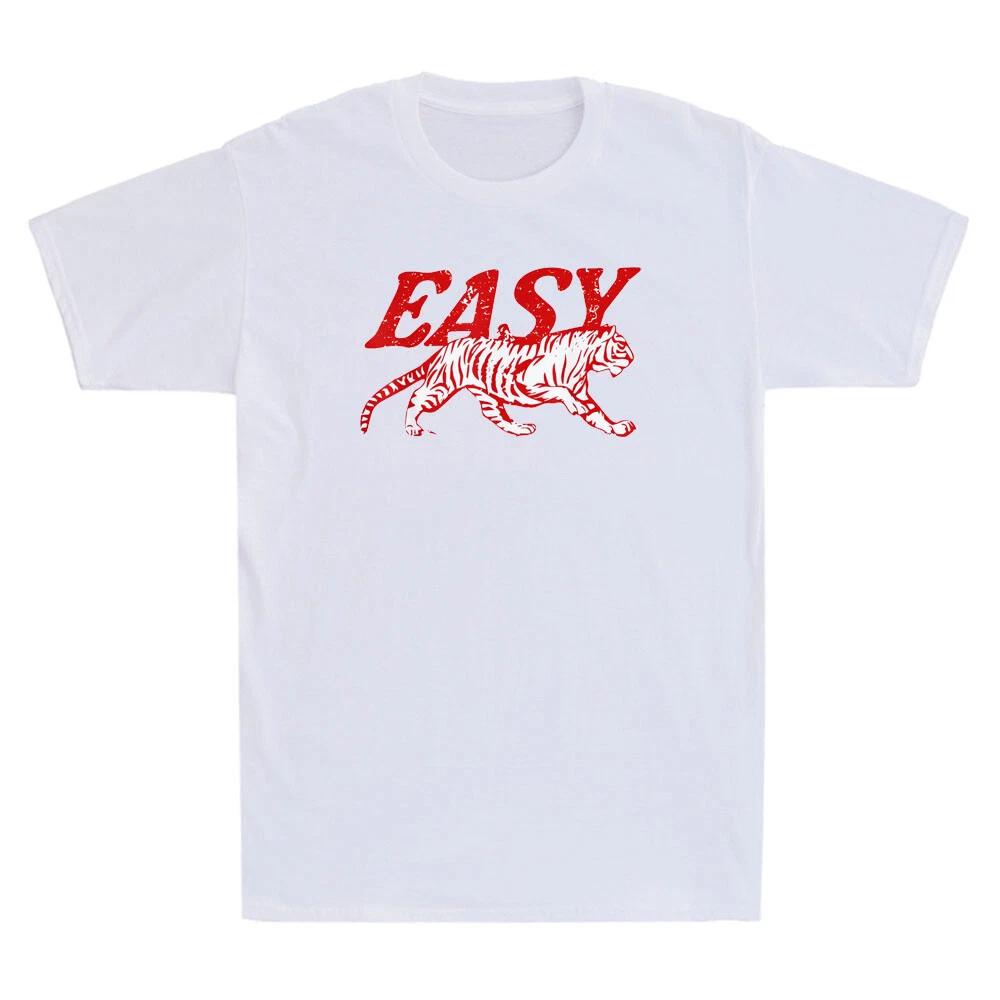 Men s and Women s T-shirts Easy Tiger Funny Tiger Distressed Graphic Vintage XXXXL